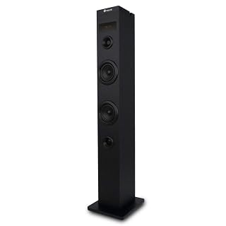 NGS Sky Charm – Tour de Son Bluetooth 50W avec Télécommande, Entrée Optique, USB, Radio FM et AUX in (Couleur Noir) - Les Beatles, Paul McCartney, John Lennon, RIngo Starr, George Harrison
