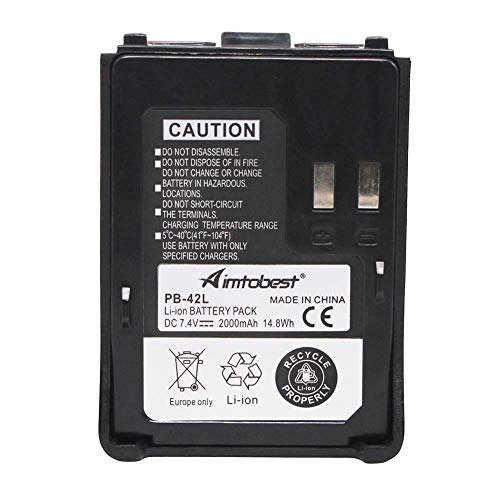 Aimtobest Pb-42L Pb42L 2000Mah Li-Ion Battery Compatible For Kenwood Th-F6A Th-F6 Th-F7 Th-F7E Thf6A Thf6 Portable Radios Pb-42Li Pb-42 Pb42 #TOP5