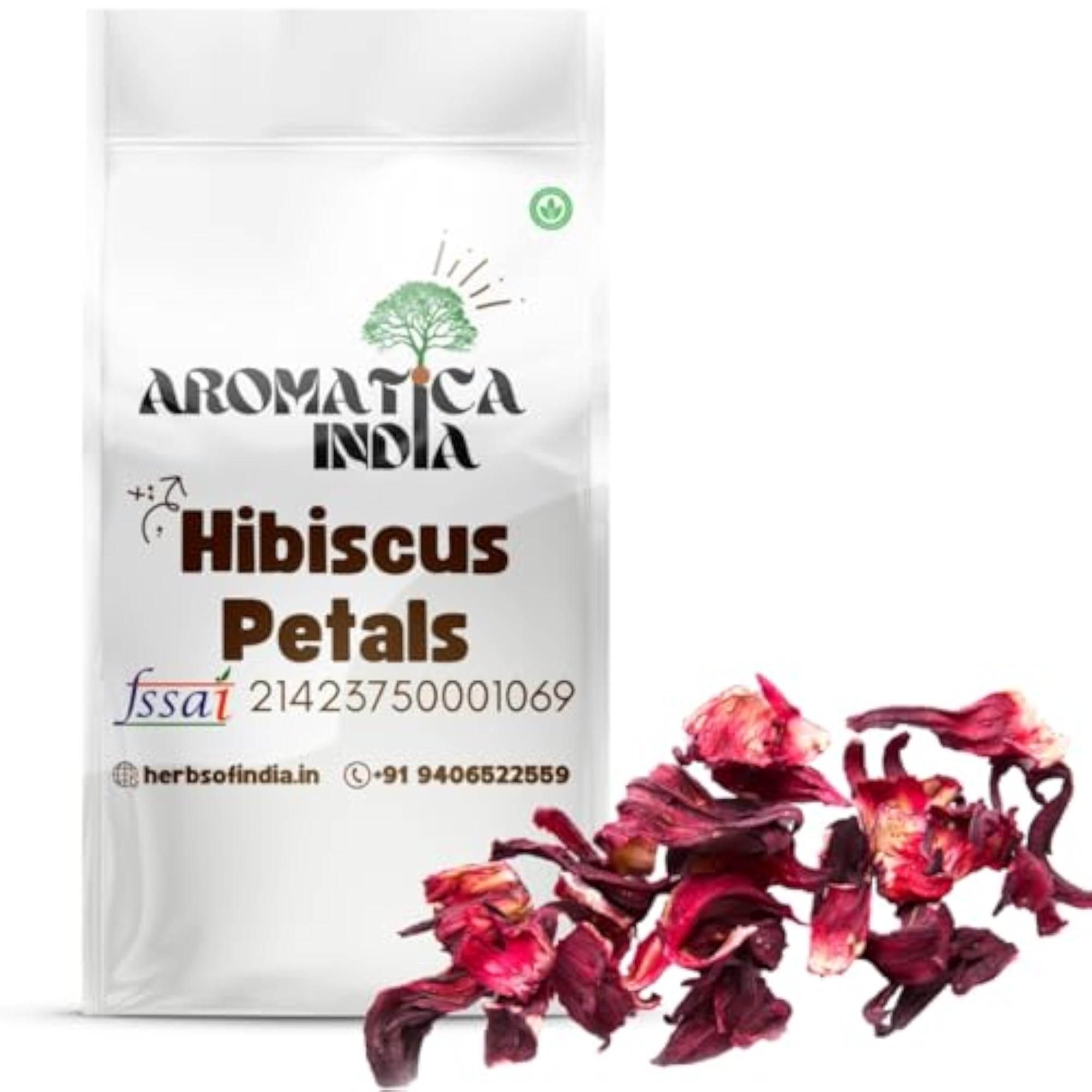 Aromatica Dried Hibiscus Flowers, 100% Pure & Natural