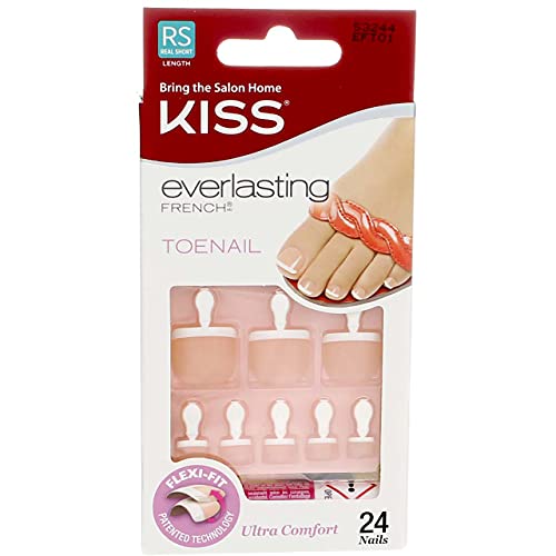 Kiss Everlasting French Toenail Real Short Length 53244