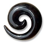 hautverträgliches Material Island Piercings PAAR Dehnungsspirale Spirale Sichel Horn 10mm