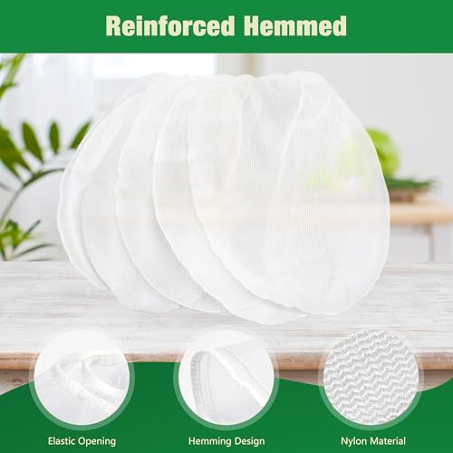 5 Gallon Paint Filter Strainer Mesh - 5 Pack Disposal Elastic Top Bucket Strainer