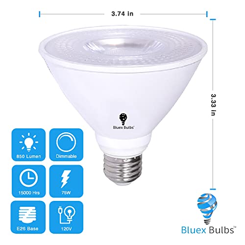 6 Pack Par30 Short Neck Led Flood Light Bulb 10W 75 Watt Equivalent 850 Lumens Waterproof E26 5000K Daylight Super Bright Par30 Led Bulb For Security, Led Spotlight Bulb Led Recessed Light Bulbs #TOP1