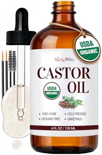 BodyJ4You Castor Oil for Hair Growth - Dry Scalp Serum Beard Hair Treatment