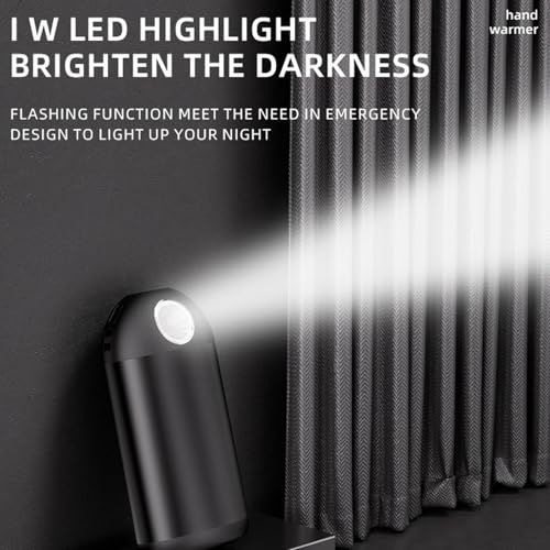 Calentadores De Manos Cargables,Batería Externa Calentador De Manos 5000mAh con Luz - Bolsillo Térmico para Senderismo Camping Deportes Exteriores Invierno - imagen 8