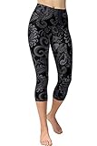 VIV Collection Plus Size Printed Brushed Capris (Shadowy Beauty)
