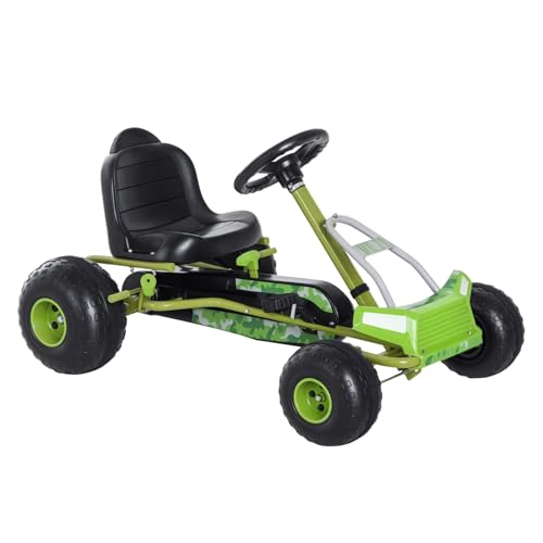 HOMCOM Kinder Go Kart Tretauto Tretfahrzeug Kinderfahrzeug mit...