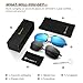 SUNGAIT Ultra Lightweight Rectangular Polarized Sunglasses Men UV400 Protection SGT458QH-QBL-3