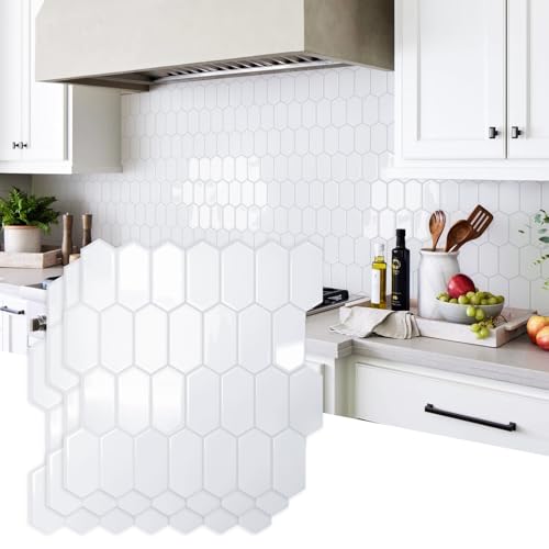 Vamos Tile Upgraded Thicker Design Backsplash Tile Peel and Stick,