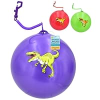 Electoys Football for Kids | Foot Ball with Keychain 10\" Large | Dinosaur Balls with Keychain | Key Chains for Kid | Summer Outdoor Garden Beach Party Bag Filler | Assorted Colours | 1 Pack