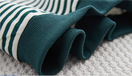 Boys Hoodie Sweatshirt Boys Girls Classic Striped Sweatshirt Crew Neck Long Sleeve Thick Warm for Children (3-144