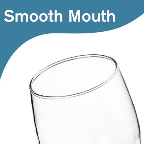 Bekith 12 Pack Goblet Party Glasses, 13-Ounce Classic Beverage Glass Juice Glasses, Clear - Image 4