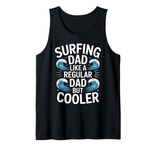 Hombre Surfing Dad Surfing Divertido Surfing Camiseta sin Mangas