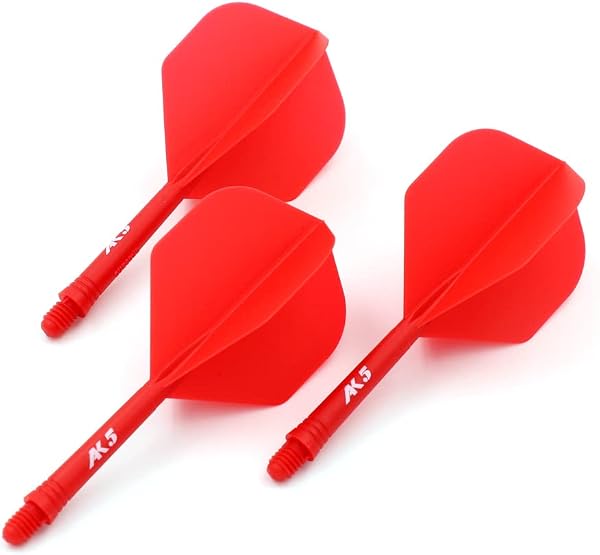 CUESOUL Rost Eje de dardo Integrado y Plumas estándar/lágrima de Pera/Forma Delgada con patrón Atractivo, Juego de 3 Piezas - 2