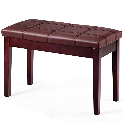 DREAMADE Tabouret de Piano 2 Places, Banquette Musicien en Bois, Siège Pianiste avec Coffre Rangement, Coussin Rembourré en Cuir, Style Rétro Classique, pour Piano et Coiffeuse, 75x35x49CM (Marron) - Les Beatles, Paul McCartney, John Lennon, RIngo Starr, George Harrison DREAMADE Tabouret de Piano 2 Places, Banquette Musicien en Bois, Siège Pianiste avec Coffre Rangement, Coussin Rembourré en Cuir, Style Rétro Classique, pour Piano et Coiffeuse, 75x35x49CM (Marron)