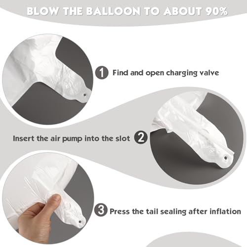 Image of 40 Inch White Number 7 Balloon Birthday Party Decorations for Men & Women | 40 Inch White inflatable foil number balloons, large birthday decorations for 7th birthday