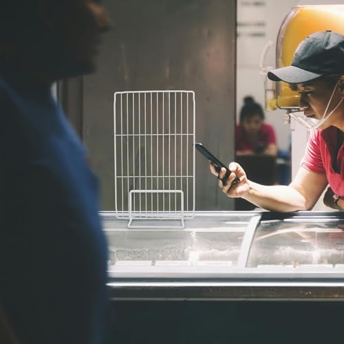 Estante de malla resistente de hierro blanco para refrigeración profesional 6