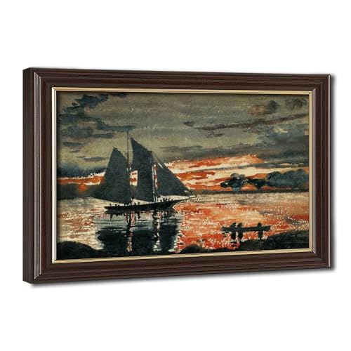 Toile Winslow Homer Coucher de soleil pour une déco de salon apaisante