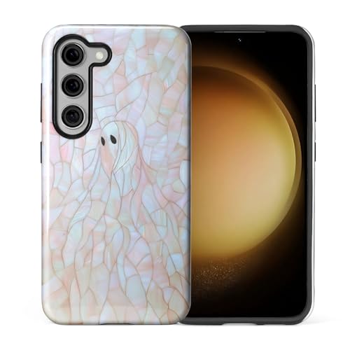 Coque Samsung S23 cadeau Halloween original motif vitrail hanté