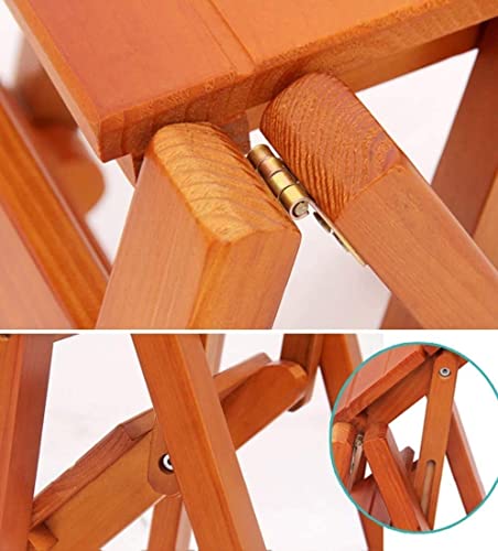 Escalera de madera plegable y taburete multifunción de dos escalones 2