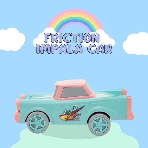 Image of Toys Treasure Friction Powered Toy Vintage Impala Car for Kids | Friction Cars for Kids | Toys for Boys | Push Toys for Kids | Toys for Kids (Random Color Shipped)
