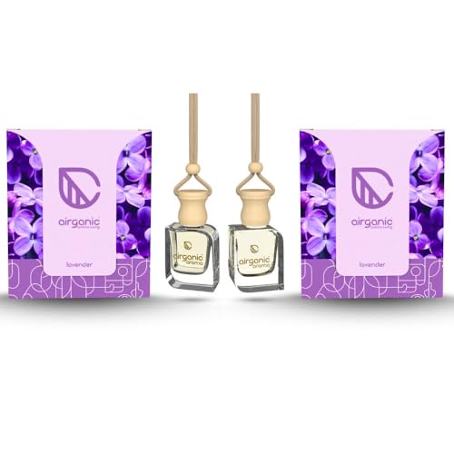 AIRGANIC Aroma Swing Lavender Pack 2 Aroma with Essential Oils Car Hanging Accessories Car Accessories Interior