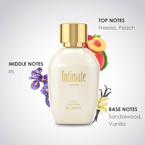 Image of Bel Avenir Intimate Women | Perfume for Women | Long Lasting Fresh Floral Scent | Daily & Date Night Fragrance | Gift for Wife, Girlfriend | Eau de Parfum 100ml