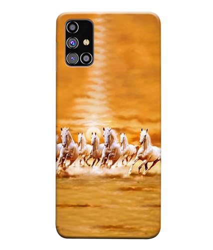 Image of Horse Running Painting Printed Hard Back Case Cover Compatible for Samsung Galaxy A22 4G (Multicolor) - D1667