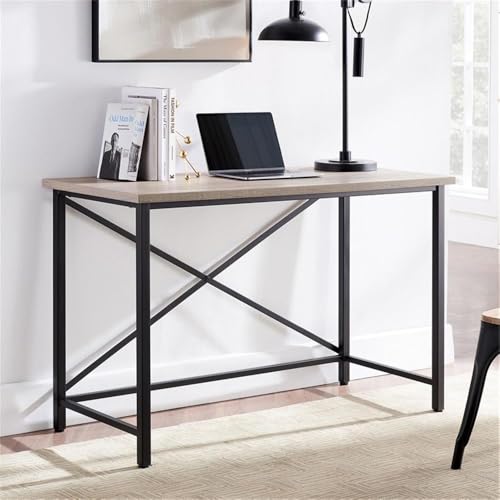 Image of Martina Rectangular 47.5'' Wide Desk in Black /Gray Oak