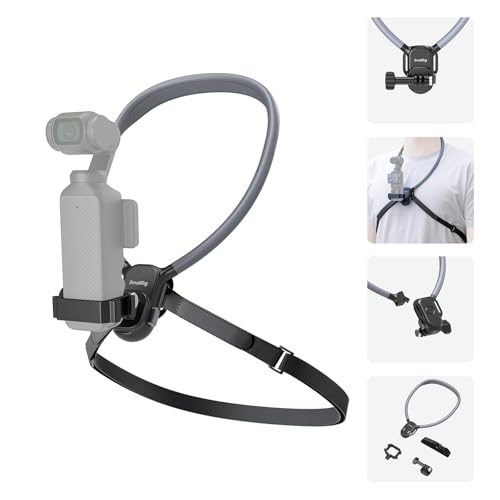 SMALLRIG Soporte Magnético de Cuello con Correa para Pecho, para Video POV Hands Free para dji Osmo Pocket 3/360/Action 4/5, para GoPro Hero 12/11/10/9, para Insta360 X5/X4/X3/Ace Pro   5567
