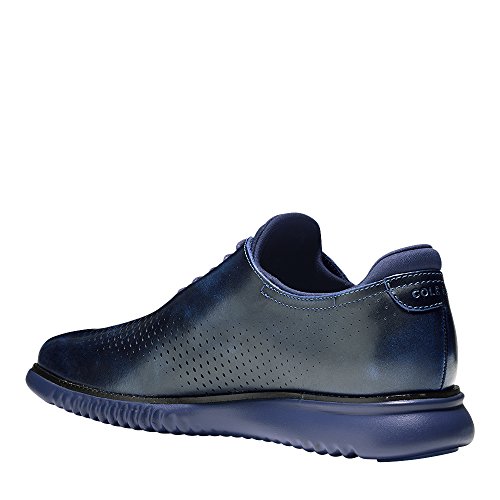 Image of Cole Haan Men's Shoes - 2.Zerogrand Casual Lightweight Leather Laser Wingtip Oxford, Marine Blue, 8.5-M US