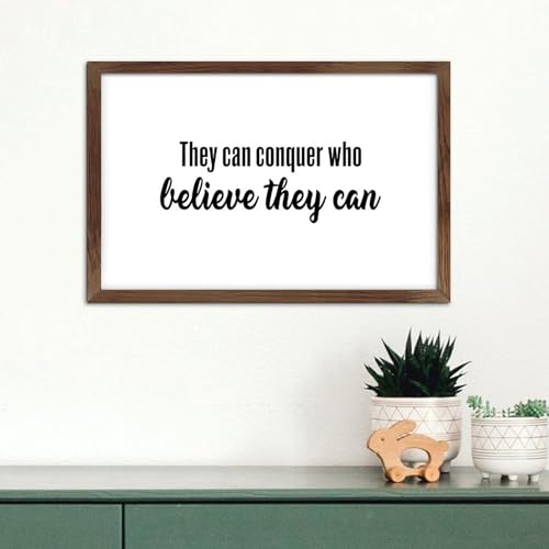 Cadre bois motivation bureau - Affiche inspirante moderne 20x30cm