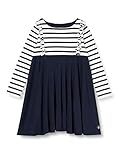 Kleidung. Petit Bateau 5583901 Kleid für Mädchen Gr. 5 Jahre, Marshmallow/Smoking