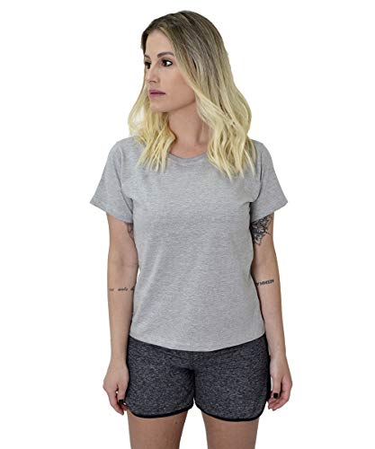 Kit 3 Camisetas Blusinhas Femininas 100% Algodão Premium New Basic (M, Preto, Vinho, Rosa)