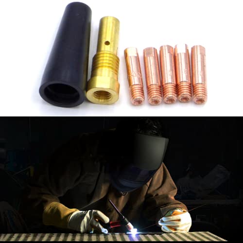 7Pcs Mig Welding Gun Kit, Gasless Nozzle Tips For Century Fc90 Flux-Cored Wire Feed Welder K3493-1 #TOP2