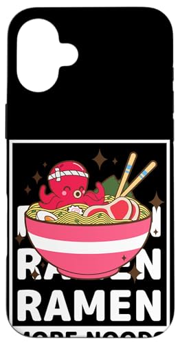 Kawaii Octopus Bowl Of Ramen Noodles More Noods �X�}�z�P�[�X iPhone 16 Plus �p