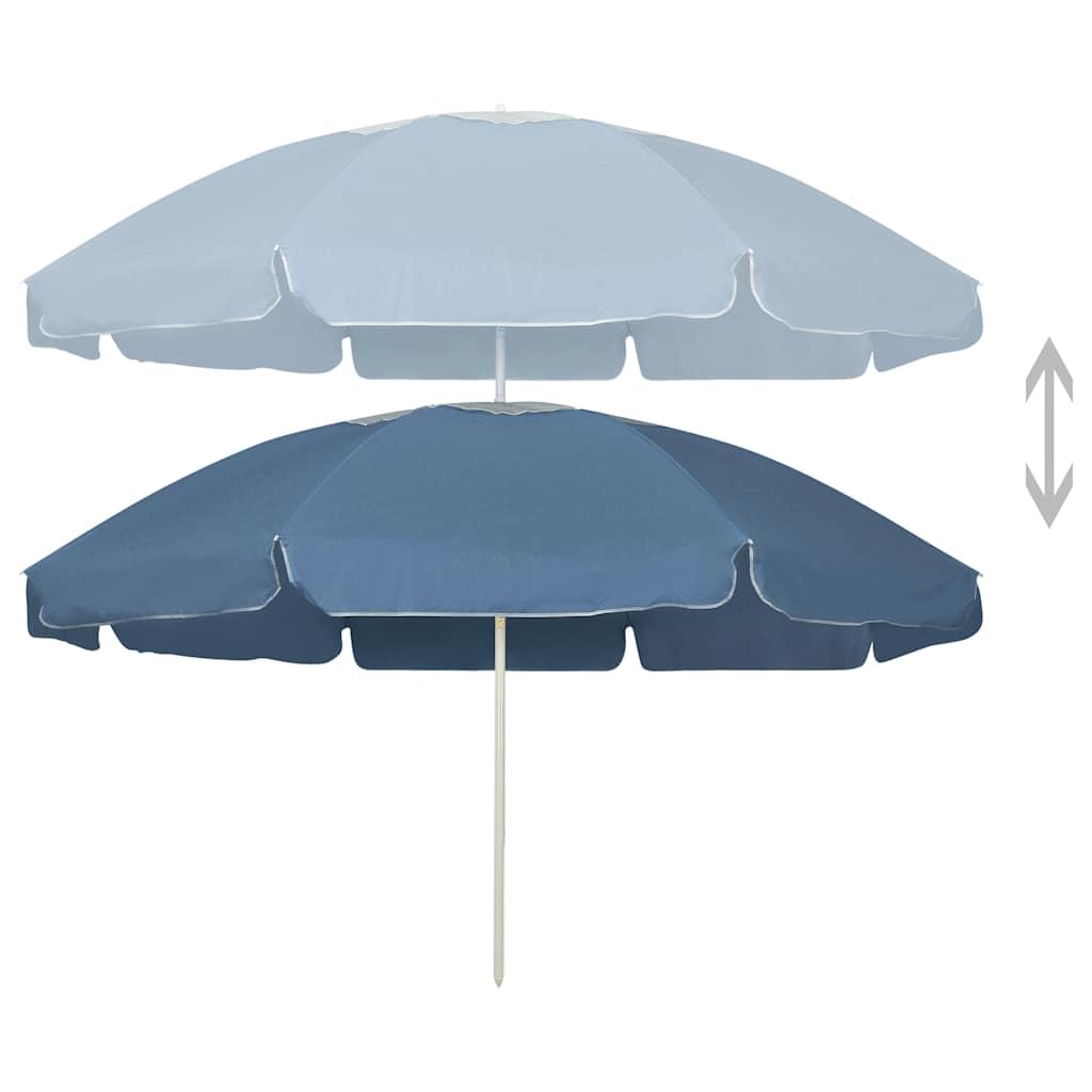 Ombrellone da spiaggia giallo sabbia, 240 cm, pieghevole, per spiaggia, giardino e balcone, grande ombrellone da giardino con inclinazione e apertura antivento, stabile ed elegante