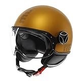 MATERIALI -Calotta 100% ABS MOMODESIGN FGTR EVO E2206 HIP MATT OCRA/GREY XS