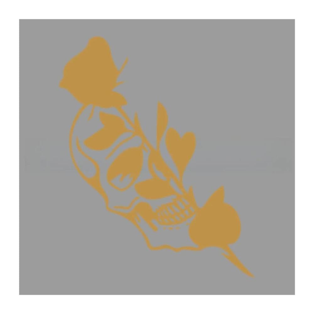 Car Decals Half Skull Rose Stickers Y for Car Trucks Motorcycles Laptops