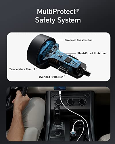 Anker USB C Car Charger, Compact 32W 2-Port, LED Indicator Type C Charger with 20W Power Delivery & 12W PowerIQ, Compatible with iPhone 15 14 13 12 Series, Pixel 3 2 XL, iPad Pro & More Devices - Image 6
