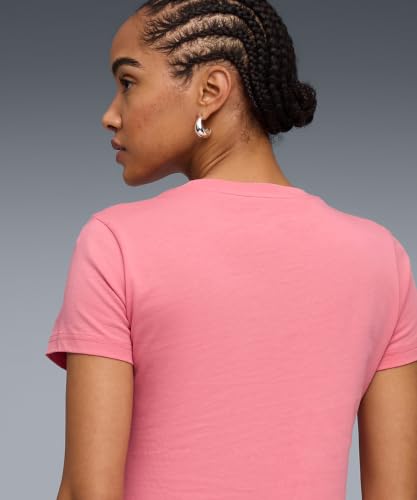 Image of Puma Women Cotton Letter Print Regular Fit Tees