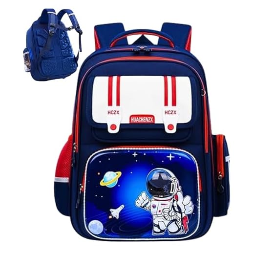 Mochila Escolar Ortopedica Infantil Astronauta Impermeavel Espaçosa Menino Ótimo Acabamento Costura Reforçada Alta Durabilidade Proteção Lombar (VERMELHA)