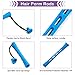 Coolrunner Hair Perm Rods Set, 60PCS Blue Plastic Curler Perming Rods with Steel Pintail Comb, DIY Hair Curler Styling Tools for Hairdressing Hair (0.9cm)