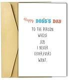 Funny Boss's Day Card from Employee, Boss Appreciation Card, Happy Boss's Day to the Person Whose...