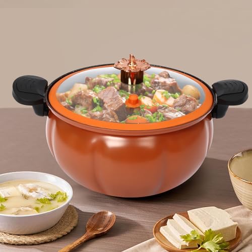 Olla a presión de hierro refinado 8.4 L naranja miniatura 4