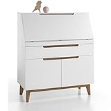 STABIL und MODERN: Füße aus Echt-Holz sorgen für einen festen Stand, raffinierte Griffmulden runden das skandinavische Design ab.