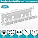 Kabelkanal Schreibtisch fürs Kabel Management - 2er Set Edelstahl Kabel Organizer Schreibtisch - Inkl. Zubehör - Kabelmanagement Schreibtisch - Cable Organizer Desk, White
