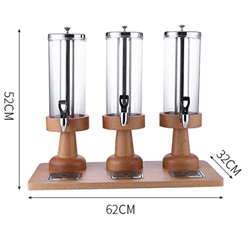 Fifor Transparent Cold Beverage Dispenser, Stainless Steel Juice Machine, For Buffet, Restaurant, Hotel, Bar, Home, 8L Per Tank (Color : Wood, Size : 9L) #TOP3