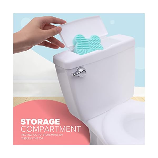 KIDOOLA Kindertoilette - Weißes, realistisches Mini Töpfchen für Babys & Kleinkinder mit Klappdeckel, abnehmbarem… – Bild 5