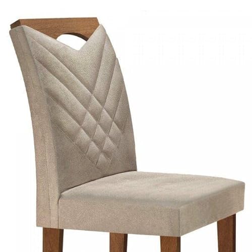 Conjunto 2 Cadeiras Estofadas Texas Espresso Móveis Chocolate/jacar